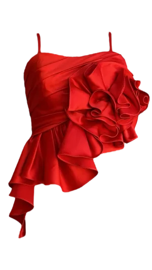 Top de Satin con flor